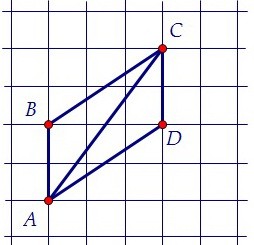 Найти диагональ параллелограмма по клеткам (вар. 47)