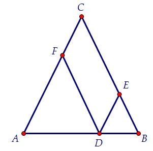 Периметр параллелограмма, находящегося внутри равнобедренного треугольника (вар. 52)