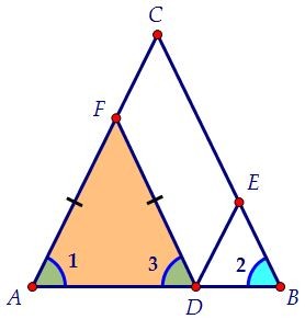 Периметр параллелограмма, находящегося внутри равнобедренного треугольника (вар. 52)