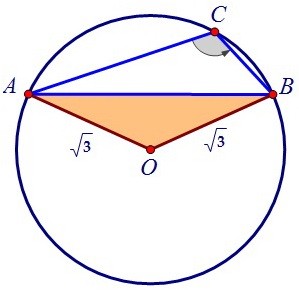 B6. Найти хорду окружности по радиусу и вписанному углу (вар. 46)