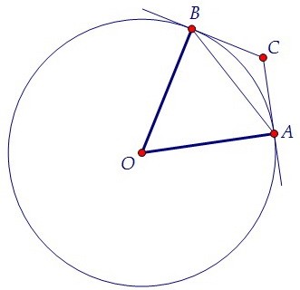 Угол между касательными и градусная мера дуги окружности (вар. 48)