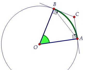 B6. Угол между касательными и градусная мера дуги окружности (вар. 48)