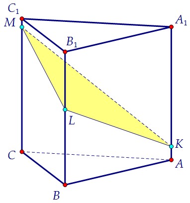 На боковых рёбрах правильной треугольной призмы (вар. 91)