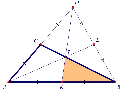 C4. Площадь треугольника АВС равна  12. На прямой АС взята точка D... (вар. 62)