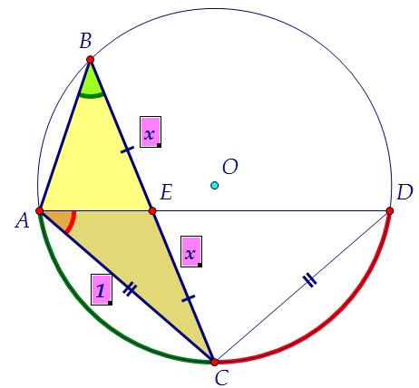 C4. Продолжение медианы треугольника пересекает описанную окружность (вар. 69)